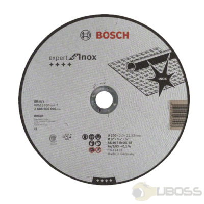 Bosch Expert for INOX straight cutting disc,  AS 46 T INOX BF, 230 x 2.0 x 22.23