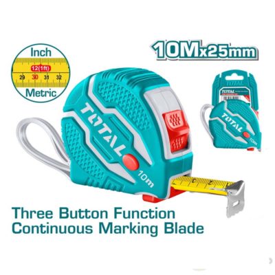 Total Steel Measuring Tape 10M*25mm TMT126101M
